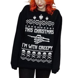 Too Fast This Christmas I'm With Creepy Sweatshirt